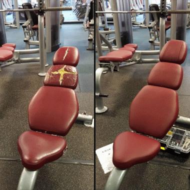 Before and after Gym Equipment repair in Glasgow and Scotland